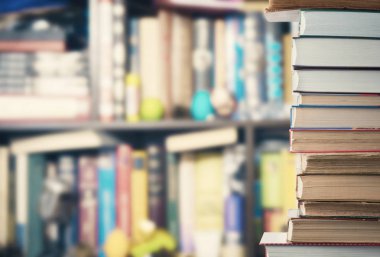 Kitaplığındaki kitap seti 