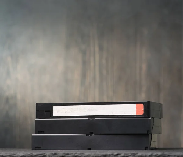 VHS videotapes on the table — Stock Photo, Image