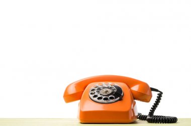 Vintage turuncu telefon