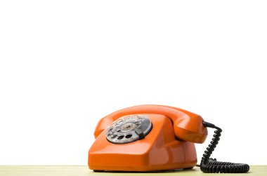 Vintage turuncu telefon 