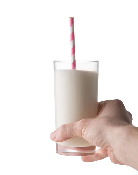 Man dricka mjölk — Stockfoto