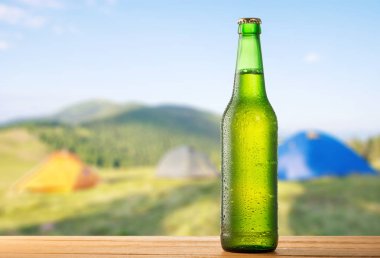 Yeşil bira şişesi 