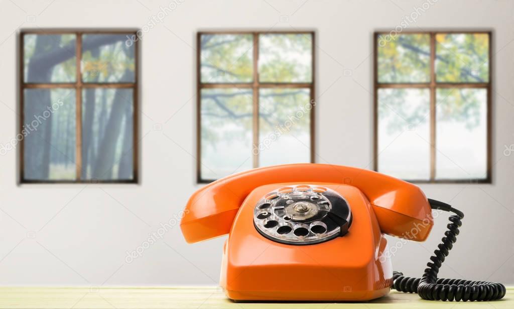 Vintage Orange Phone