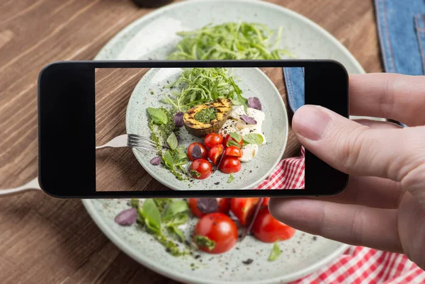 Förrätt avocado och mozzarella ost — Stockfoto