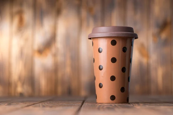 Műanyag csésze kávé — Stock Fotó