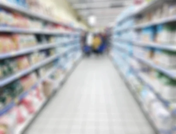 Supermercado - fundo desfocado — Fotografia de Stock