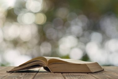 doğal bir arka plan üzerinde kitap