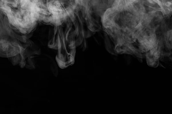 Textur des Rauchs auf schwarzem Hintergrund — Stockfoto