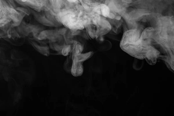 Υφή του ατμού ή καπνό σε μαύρο — Φωτογραφία Αρχείου