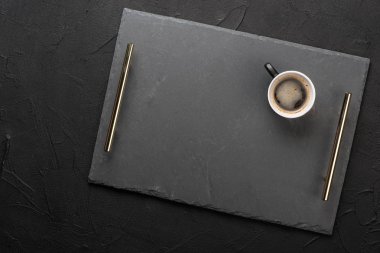 Sabah kahvesi - top görünümü, yakın çekim