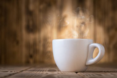 Espresso fincan beyaz, yakın çekim