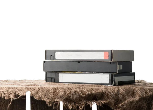 Videocassette Sul Tavolo Vicino — Foto Stock