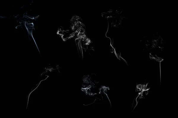 Rauch Auf Schwarzem Hintergrund Abstrakt — Stockfoto