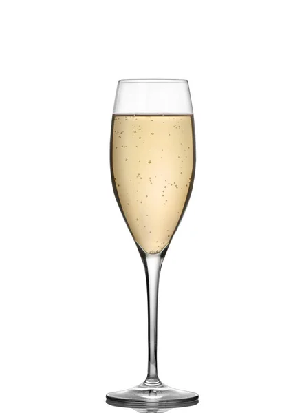 Glas Champagner Isoliert Auf Weißem Hintergrund — Stockfoto