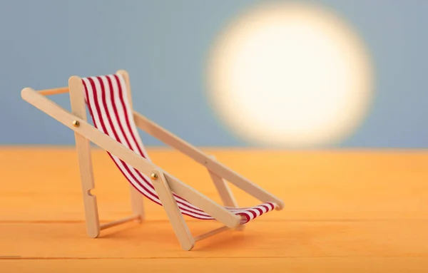 Мрії Про Відпочинок Пляжі Маленька Іграшка Шезлонгу — стокове фото