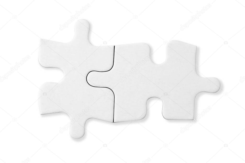 two white empty puzzle pieces 