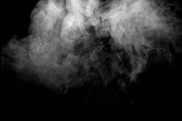 Білий дим на чорному фоні . — стокове фото