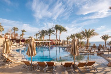 Sharm El Sheikh, Mısır - 28 Ocak 2020: Sul 'da yüzme havuzu