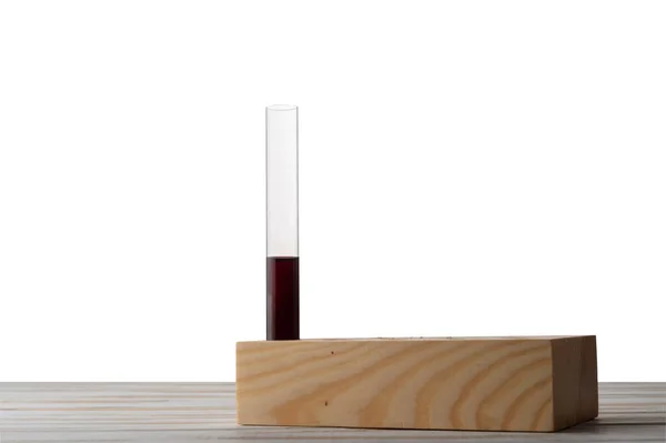 Test Tube Blood Table Isolated Background — Stock Photo, Image