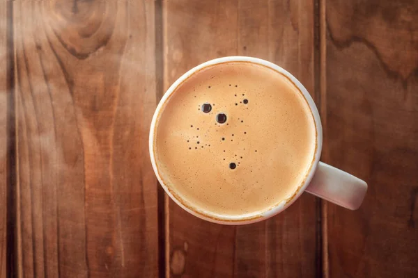 Una Tazza Espresso Fresco Sul Tavolo — Foto Stock