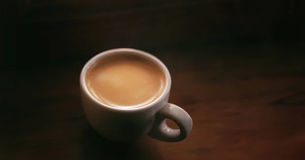 Taza Primer Plano Espresso Vista Superior —  Fotos de Stock