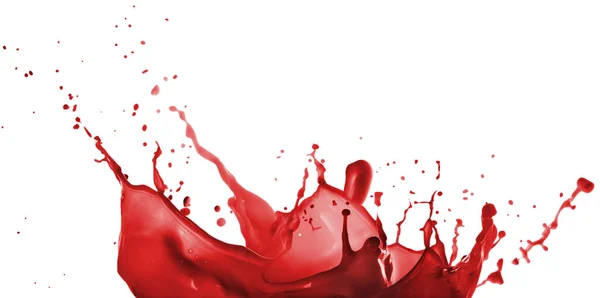 Éclaboussure Peinture Rouge Liquide — Photo