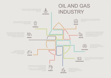 oil and gas industry infographic vector illustration clipart