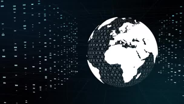 Terra Digital Tecnologia Rede Fintech Iot Tecnologia Avançada — Vídeo de Stock