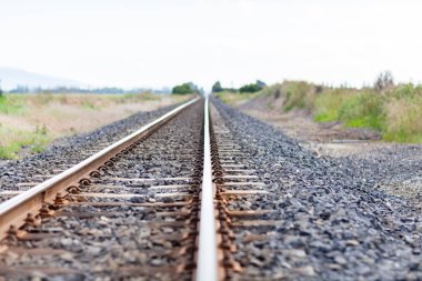 Eski rayları yatay olarak. Raylar ına arazi.