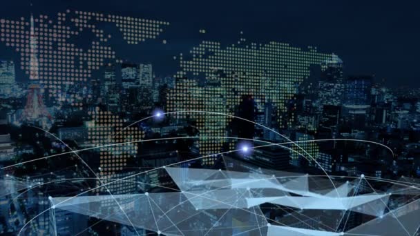 Conjunto Infografías Negocios Con Ilustración Diagrama Diferente Elementos Visualización Datos — Vídeo de stock