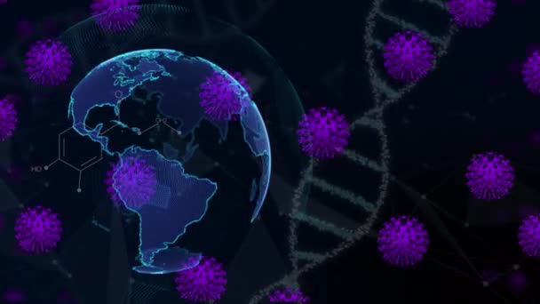 Grafici Che Rappresentano Crollo Della Borsa Causato Dal Coronavirus — Video Stock