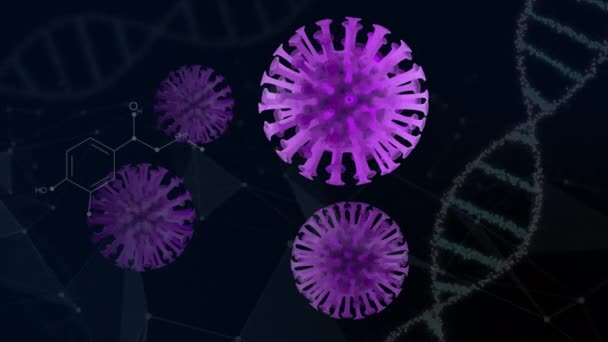 코로나 바이러스 붕괴를 상징하는 그래프 — 비디오