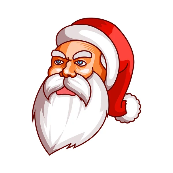 Santa Claus emociones. Rencor, infelicidad, resentimiento. Parte del juego de navidad. Listo para imprimir . — Archivo Imágenes Vectoriales