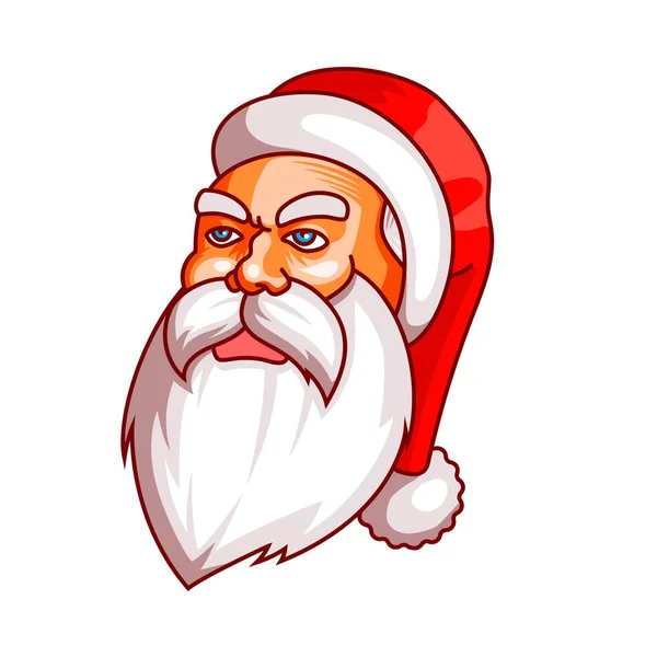 Santa Claus emociones. Rencor, infelicidad, resentimiento. Parte del juego de navidad. Listo para imprimir . — Archivo Imágenes Vectoriales