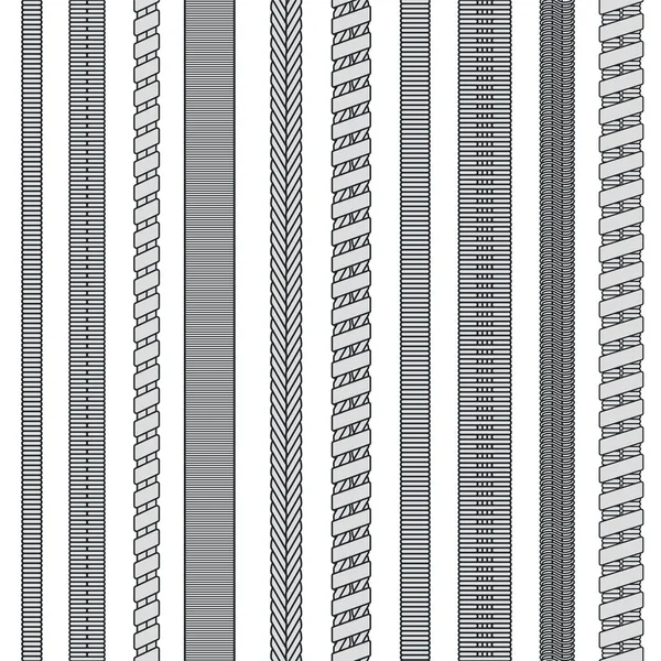 Abstract vector seamless texture with different types of vaping coils. — Stock Vector