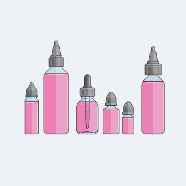 Vape e-sıvılar kümesi