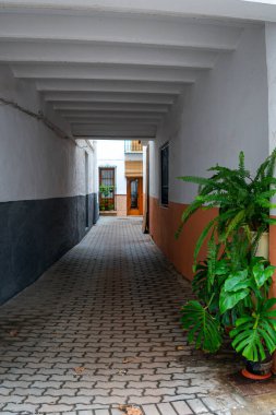 Valencia 'daki Anna kasabasında tipik bir sokak. İspanya