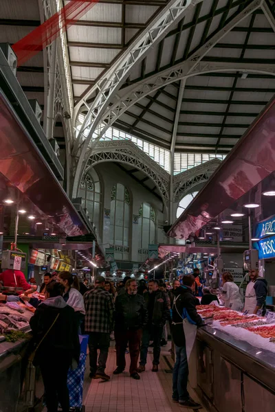 December 2018 Leven Centrale Markt Van Valencia Spanje — Stockfoto