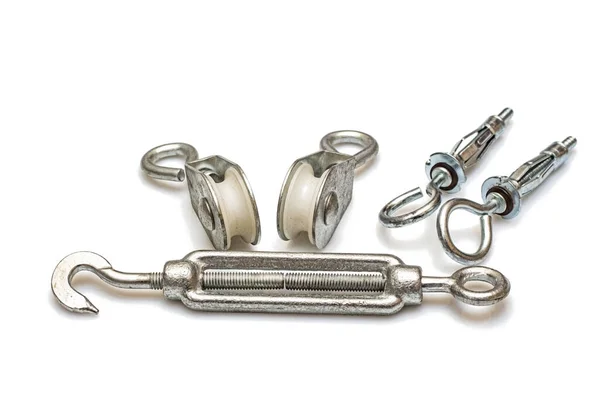 Fixtures Rollers Lanyards Fasteners Cable — 스톡 사진