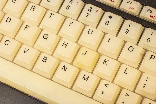White Keyboard English Letters — Stock Photo, Image