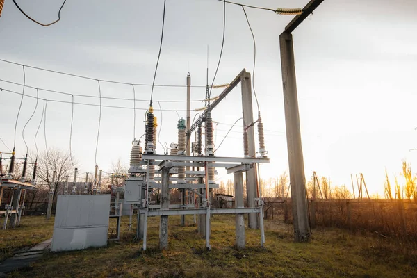 Electrical substation equipment. Transformers, disconnectors. Power engineering