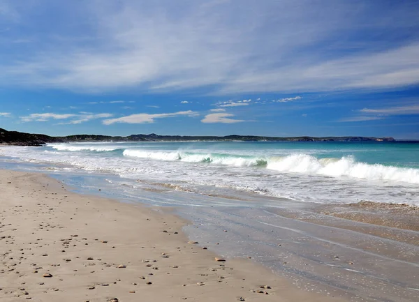 Ondas Lonesome Vivonne Bay Beach Kangaroo Island Austrália — Fotografia de Stock