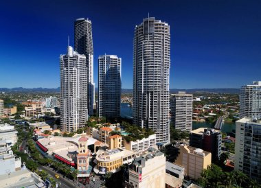 Bird's Eye View To Skyscrapers In Surfers Paradise Gold Coast Queensland Australia