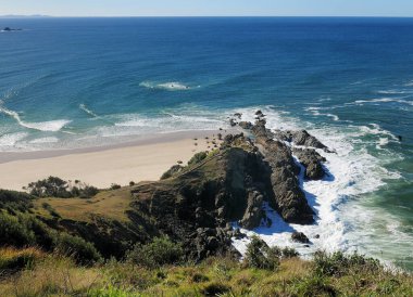 View To The Pacific Ocean At Little Wategos Beach Cape Byron Queensland Australia
