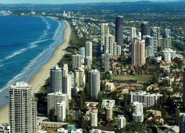 View From Q1's Sky Deck To The Coast Of Surfers Paradise Gold Coast Queensland Australia