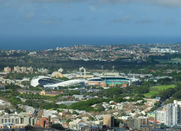 Vista Skytower Para Complexo Desportivo Sydney Nsw Austrália — Fotografia de Stock