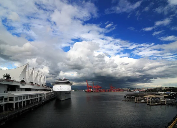 Dramatic Clouds Canada Place Vancouver — Stock Photo, Image