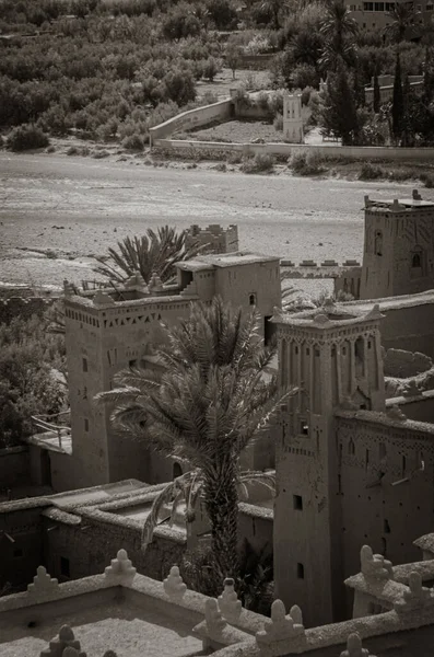 Ait Benhaddou Antigua Colección Cajeros Automáticos Tiendas Pueblo Lugar Paso — Foto de Stock