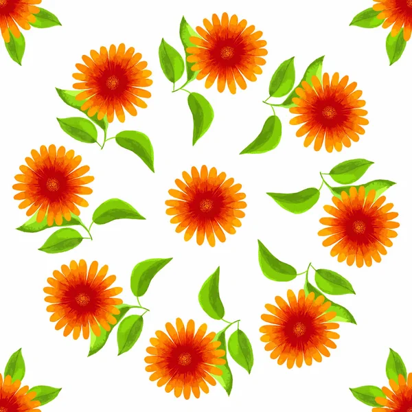 Patrón sin costura floral. Vector acuarela flores . Ilustraciones De Stock Sin Royalties Gratis