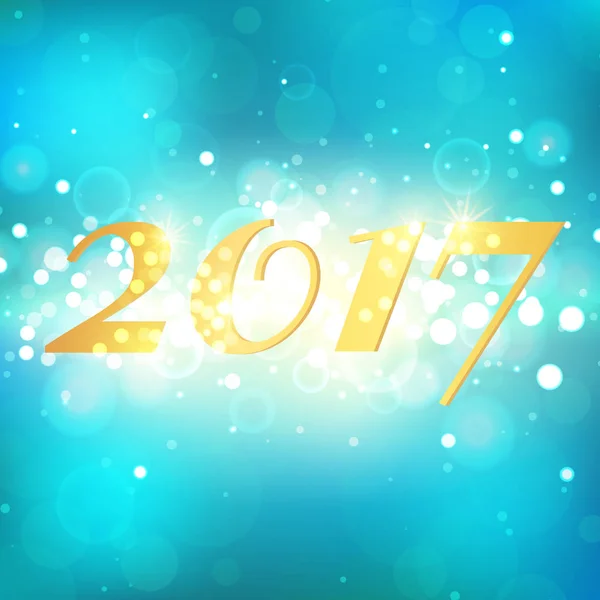 Feliz Año Nuevo 2017 sobre fondo abstracto azul Vector De Stock